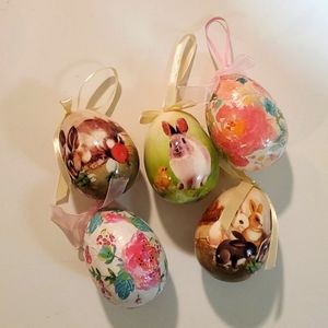 Set of 5 Easter Egg Ornaments